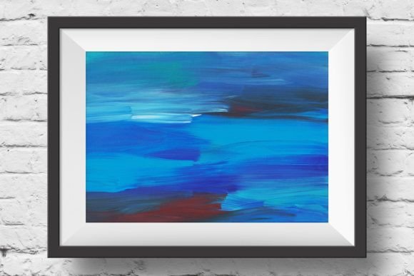 Download Blue Abstract Printable Wall Art - Print Collection