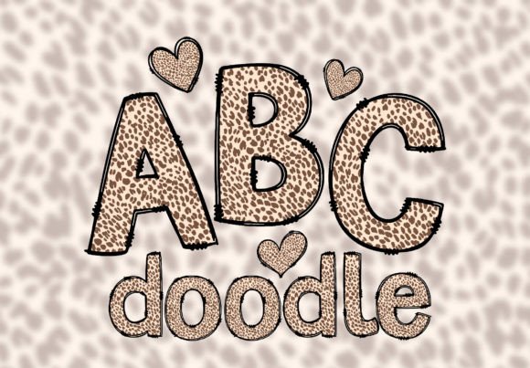 Download Doodle Letters Animal Print Alphabet PNG - Print Collection