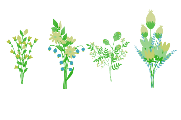 Download Set Art Flower Branch Design - Branch Collection