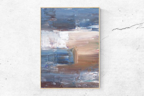 Download Brown Blue Abstract Printable Wall Art - Print Collection