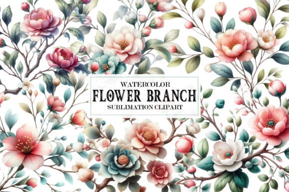 Download Flower Branch Watercolor Collection - Branch Collection