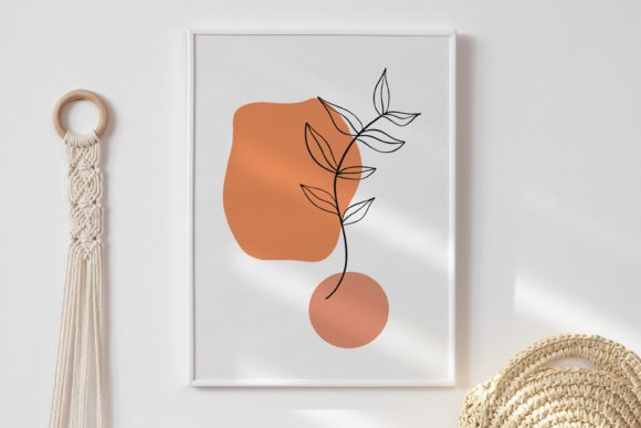 Download Printable Wall Art, Abstract Leafs Wall - Print Collection
