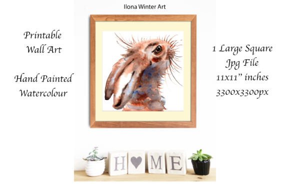 Download Watercolor Hare Printable Wall Art - Print Collection