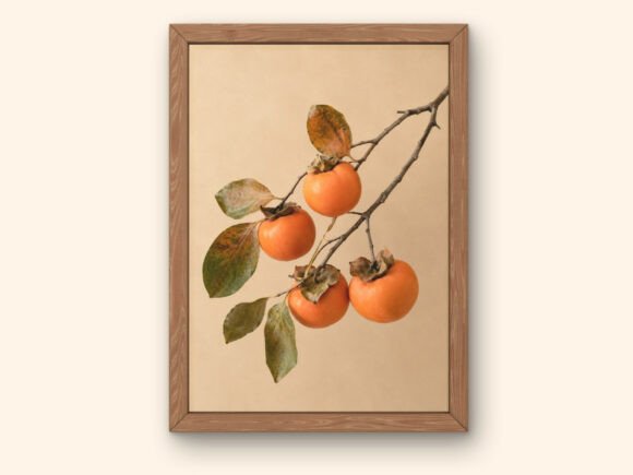 Download Persimmon Branch Still Life Beige - Branch Collection